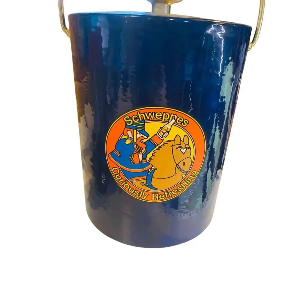 Vintage Schweppes Kraftware Curiously Refreshing Ice Bucket Lid